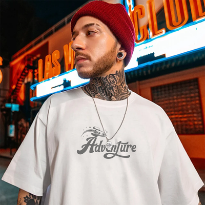 Camiseta Básica Com Estampa Foguete Astronauta- branco