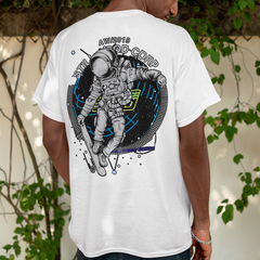 Camiseta Básica Algodão Manga Curta Astronauta de Skate