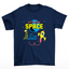 Camiseta Básica Algodão Space Airplane  - azul- marinho
