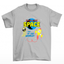 Camiseta Básica Algodão Space Airplane  - cinza