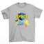 Camiseta Básica Algodão Space Airplane  - cinza