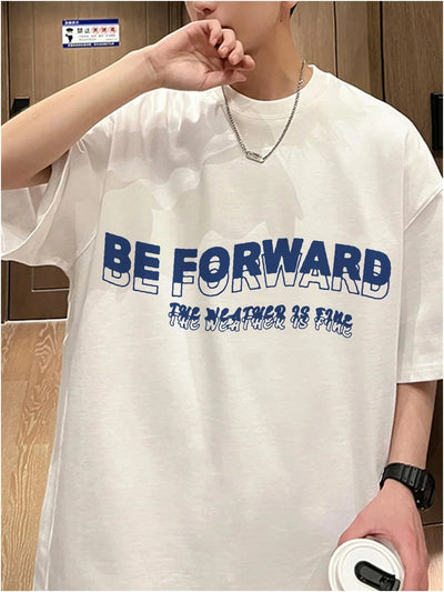 Camista Básica Unissex Com Estampa Frase Siga em Frente