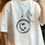 Camiseta Básica Unissex Look Happy Smile - branco