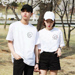 Camiseta Básica Casal Boy And Girl In Love