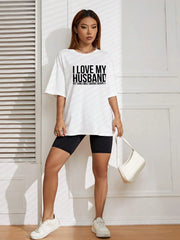 Camiseta Básica Feminina Eu Amo O Meu Marido
