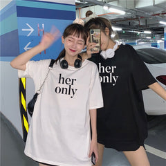 Camiseta Básica Casal Apenas Dela Her Only