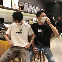 Camiseta Básica Casal Apenas Dele Him Only
