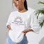 Camiseta Básica Feminina Com Estampa Por Do Sol- branco 