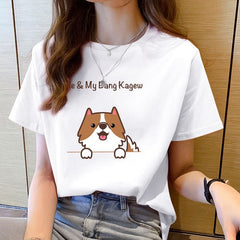 Camiseta Básica Feminina Cute Dog Friend