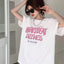 Camiseta Básica Feminina Com Estampa Batimentos Cardíacos