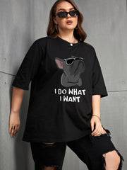 Camiseta Básica Feminina I Do What I Want Dog