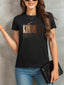 Camiseta Básica Feminina Com Estampa Coração Bondoso