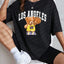 Camiseta Básica Feminina Los Angeles Ursinho Basketball - Preto
