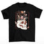 Camiseta Básica Halloween Skull Flower - preto