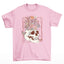 Camiseta Básica Halloween Skull Flower - rosa bebê