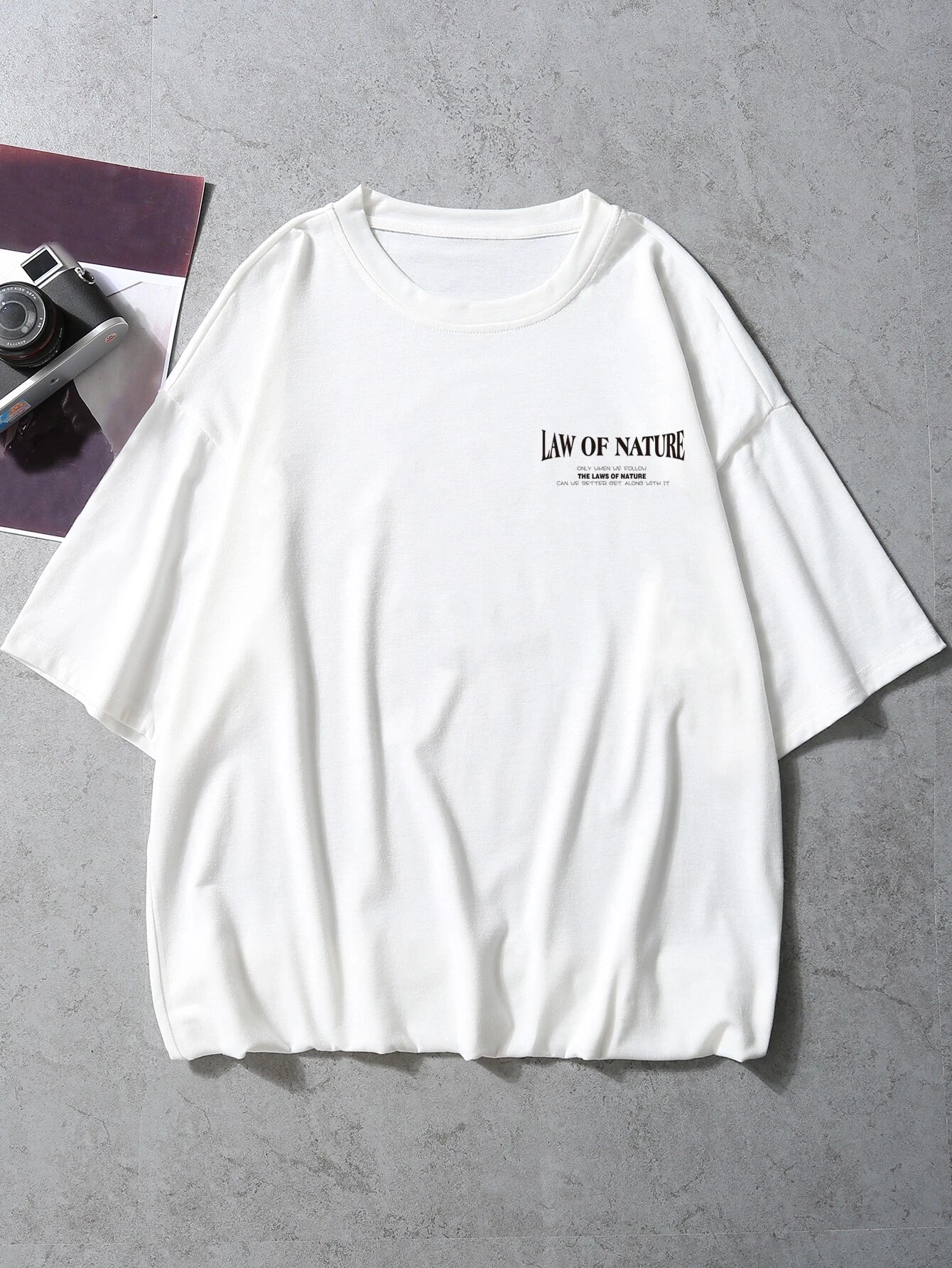 Camiseta Básica Unissex Com Estampa Law Nature