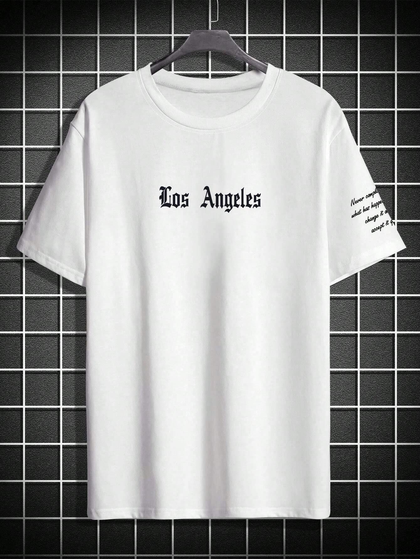 Camiseta Básica Com Estampa Los angeles