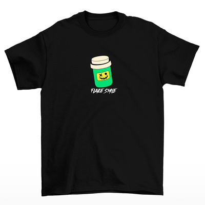 Camiseta Básica Masculina Pote Fake Smile - preto