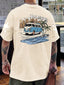 Camiseta Básica Com Estampa Van Azul Praia - Pérola