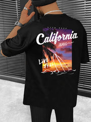 Camiseta Básica Unissex California Wave Live Free