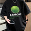 Camiseta Básica Unissex Com Estampa Fruta Limão