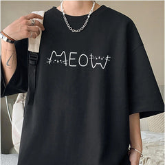 Camiseta Básica Unissex Meow Fashion Cat