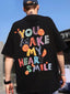 Camiseta Básica Unissex You Make My Heart Smile - preto