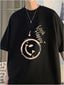 Camiseta Básica Unissex Look Happy Smile preto
