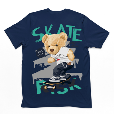 Camiseta Básica Skate Risk  - azul- marinho