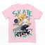 Camiseta Básica Skate Risk  -rosa bebê