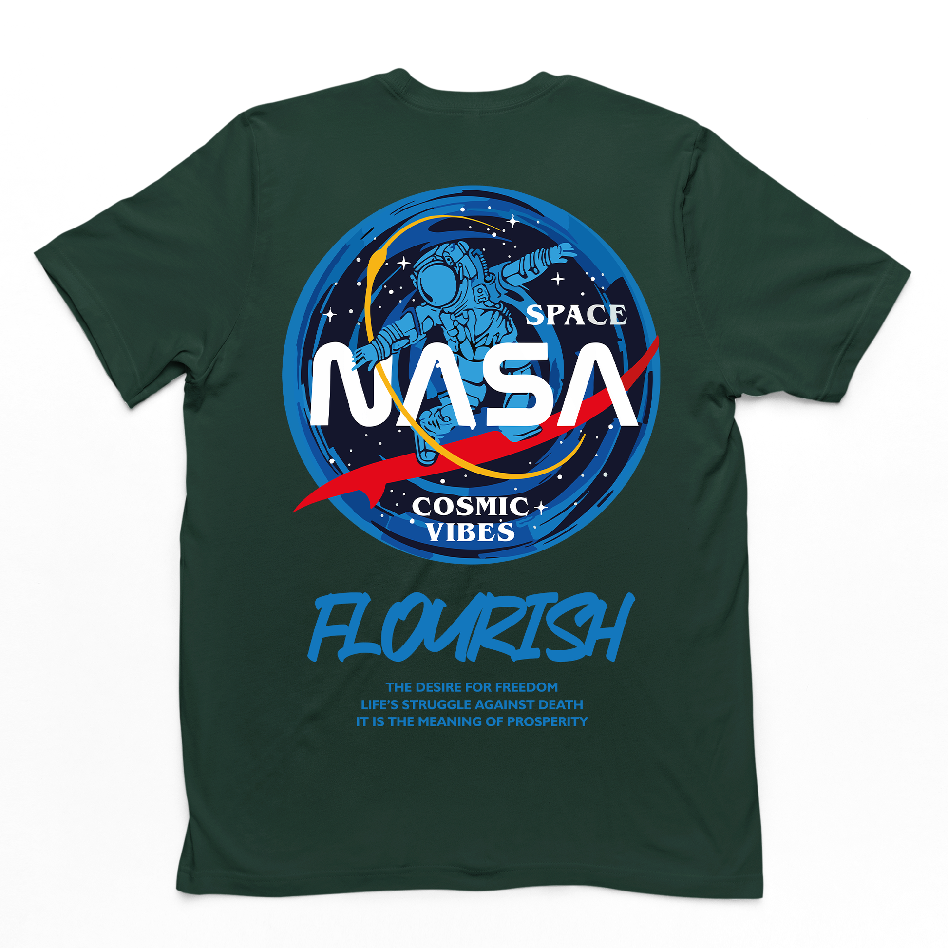 Camiseta Básica Space Nasa Flourish - verde