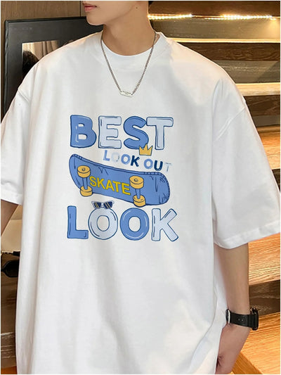 Camiseta Básica Unissex Best Look Out Skate - branco