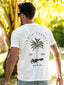 Camiseta básica Unissex Com Estampa Coqueiro California - Branco