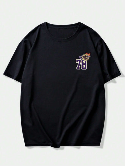 Camiseta Básica Unissex Com Estampa Bola De Basket - Preto