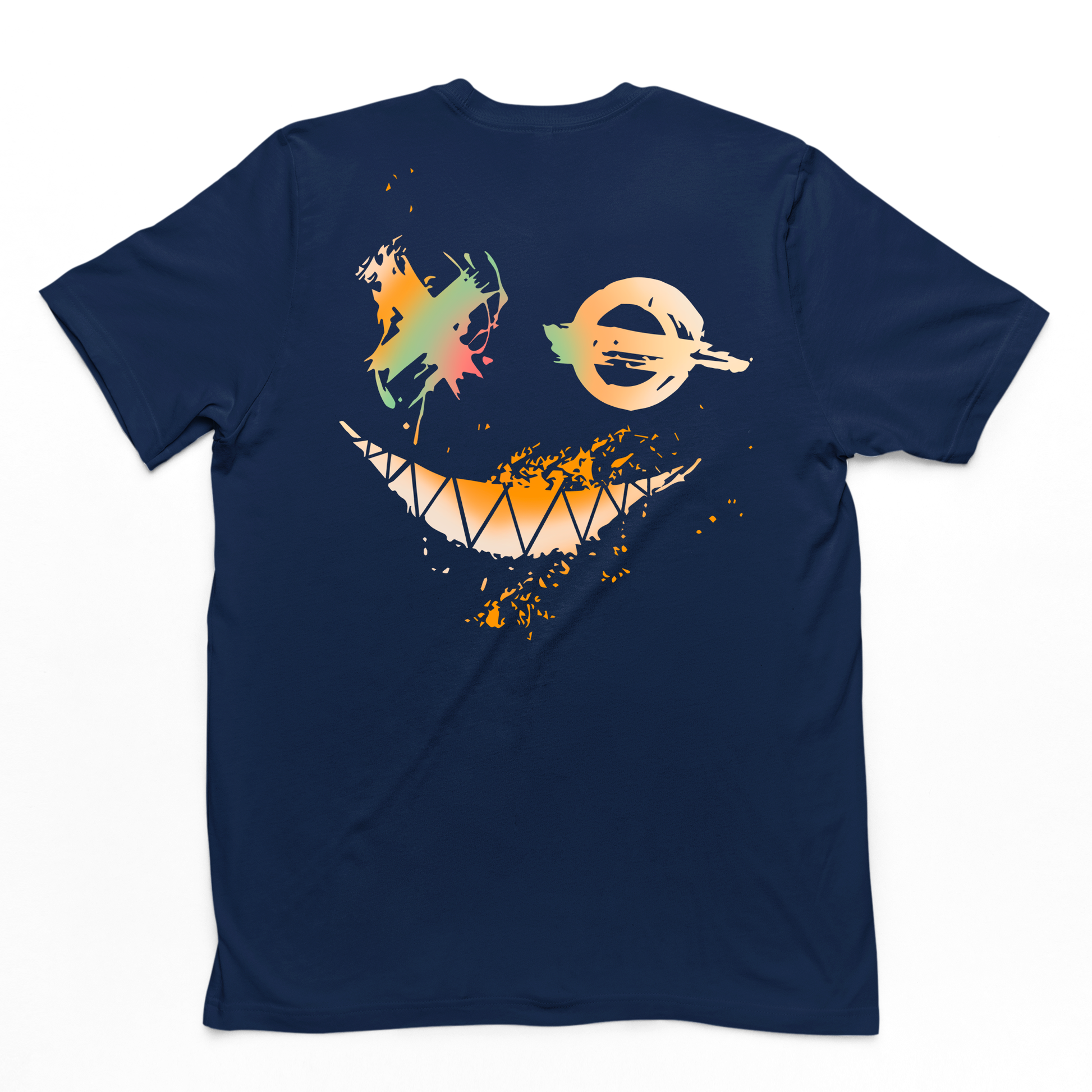 Camiseta Básica Unissex Dark Smile XO Face - azul - marinho