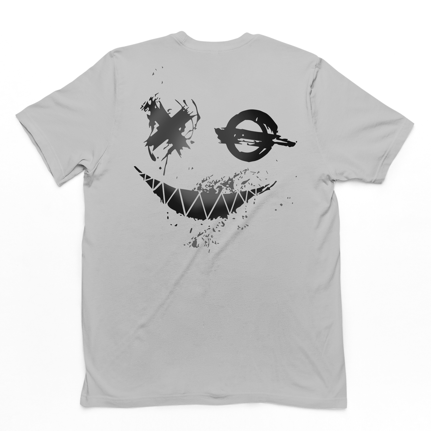 Camiseta Básica Unissex Dark Smile XO Face - cinza