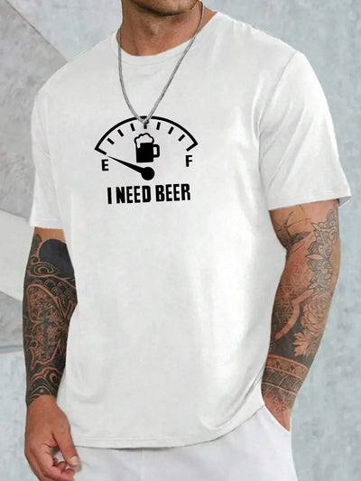 Camiseta Básica Unissex Com Estampa Tanque De Combustível Cerveja