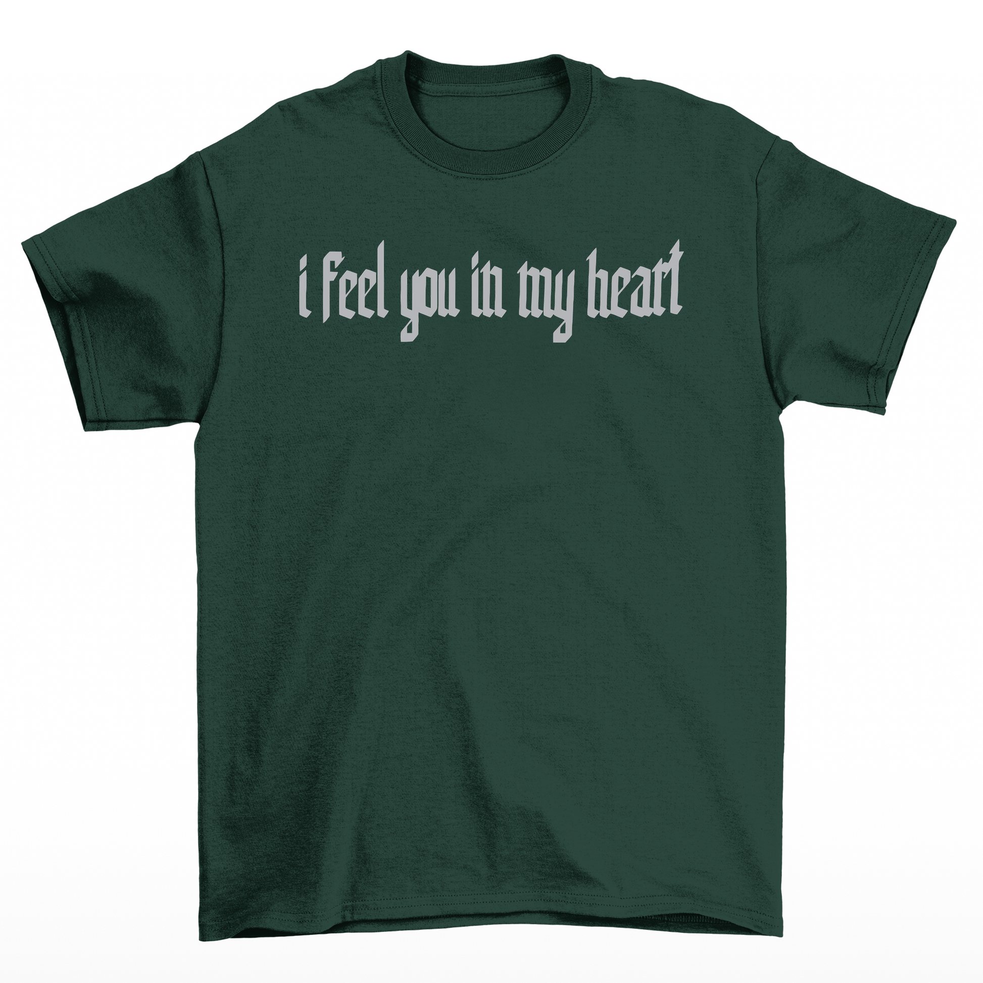 Camiseta Básica Unissex I Feel You in My Heart Skull  - verde