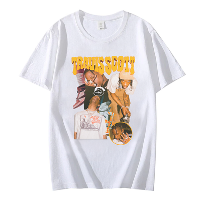 Camiseta Básica Com Estampa Travis Scott