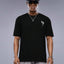 Camiseta Básica Unissex Not Bound Rose Flower frente - preto