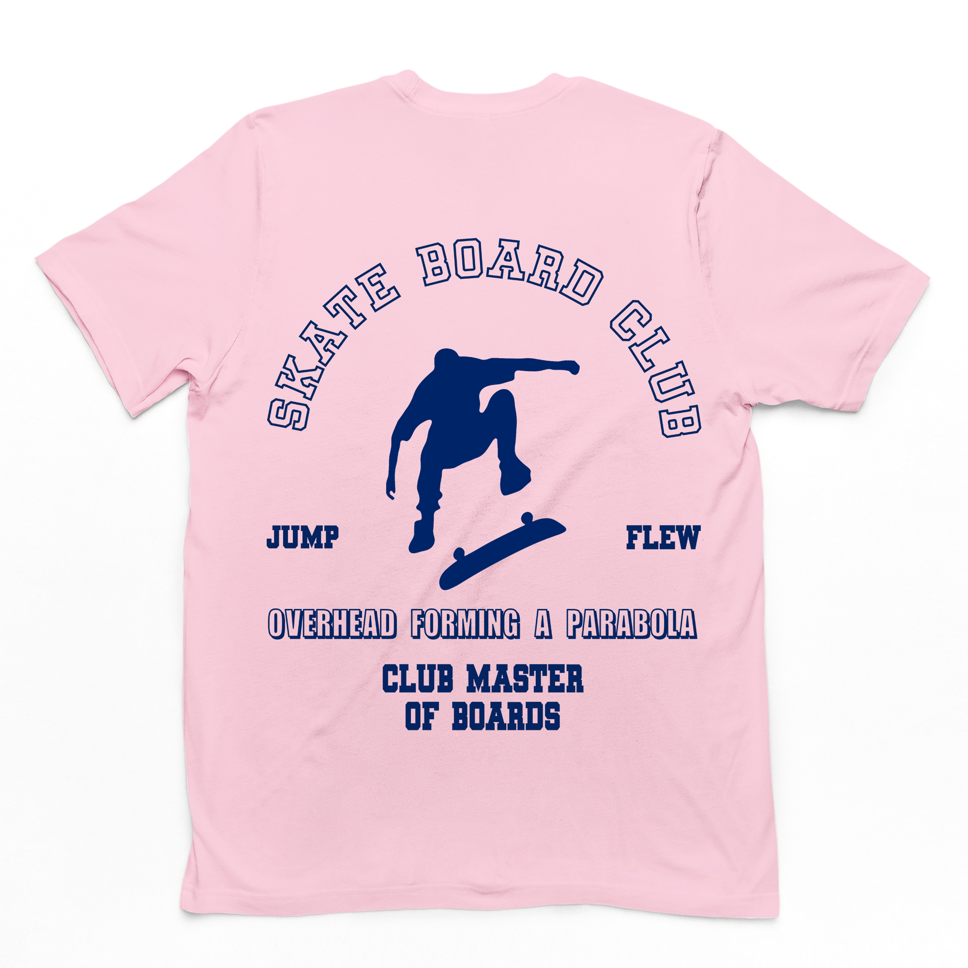 Camiseta Básica Unissex Skate Board Club - rosa