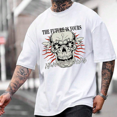 Camiseta Básica Unissex The Future Is Yours Caveira