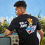 Camiseta Básica Unissex Tom And Jerry Cartoon Preto