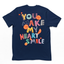 Camiseta Básica Unissex You Make My Heart Smile - azul-marinho