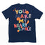 Camiseta Básica Unissex You Make My Heart Smile - azul-marinho