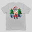 Camiseta Básica Cinza Papai noel maromba merry christmas