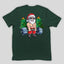 Camiseta Básica Verde Papai noel maromba merry christmas