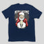 Camiseta Básica Azul Marinho Merry Christmas Papai Noel Natal