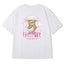 Camiseta Básica Casal Estampa Urso Anjinho - Branco