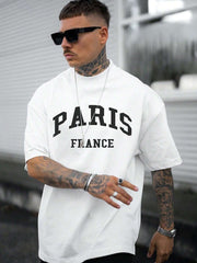 Camiseta Básica Unissex Paris France Letters